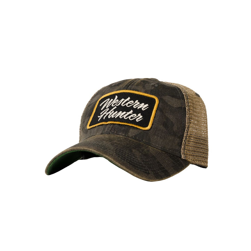 Western Hunter Old Favorite Greaser Trucker Hat - Black Field Camo